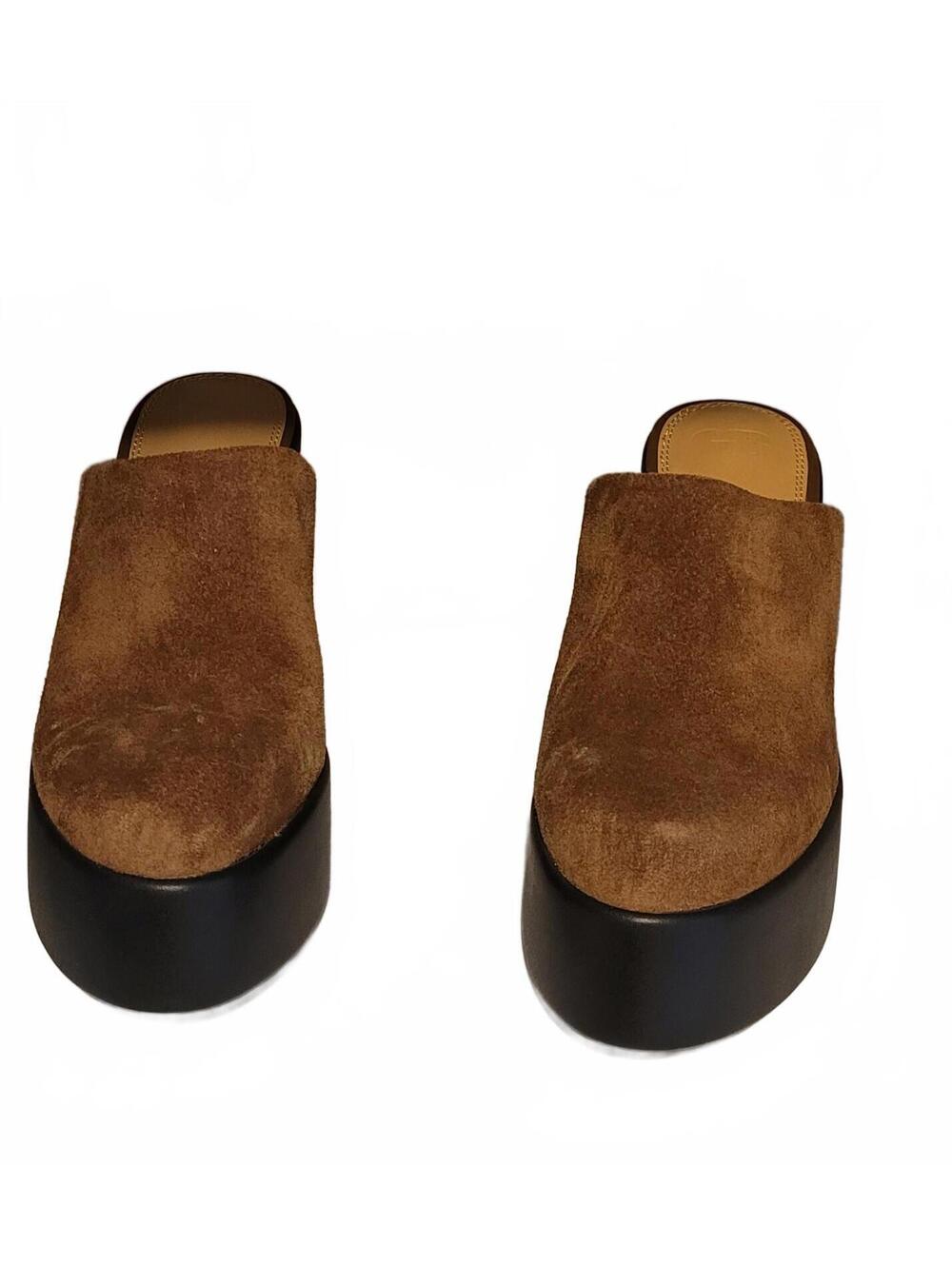 Gianni Bini Gianni Bono Brown Suede Clog Platform Mules Women's Sexy Size 10 M - Picture 7 of 9